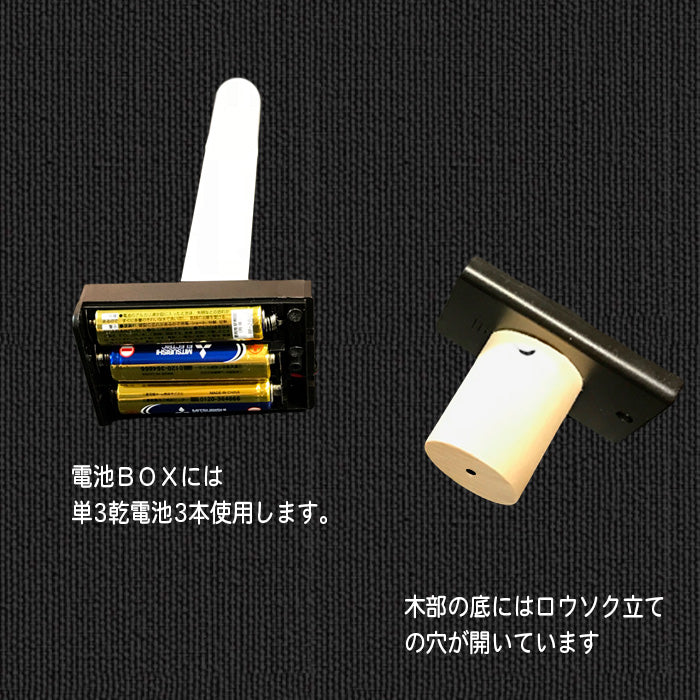 高張提灯用 LEDロウソク 橙色 02本組