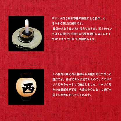 螢の華 提灯用 LEDロウソク【ろうそく灯り】 02本組